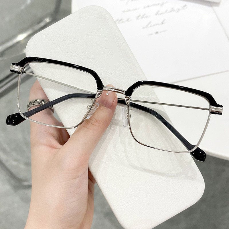 👓✨Classic semi-rimless blue-light-blocking reading glasses