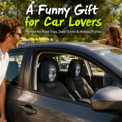 Halloween Hot Sale😆 Funny Cartoon Car Headrest Covers