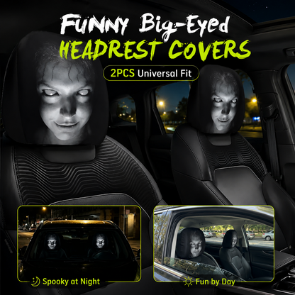 Halloween Hot Sale😆 Funny Cartoon Car Headrest Covers