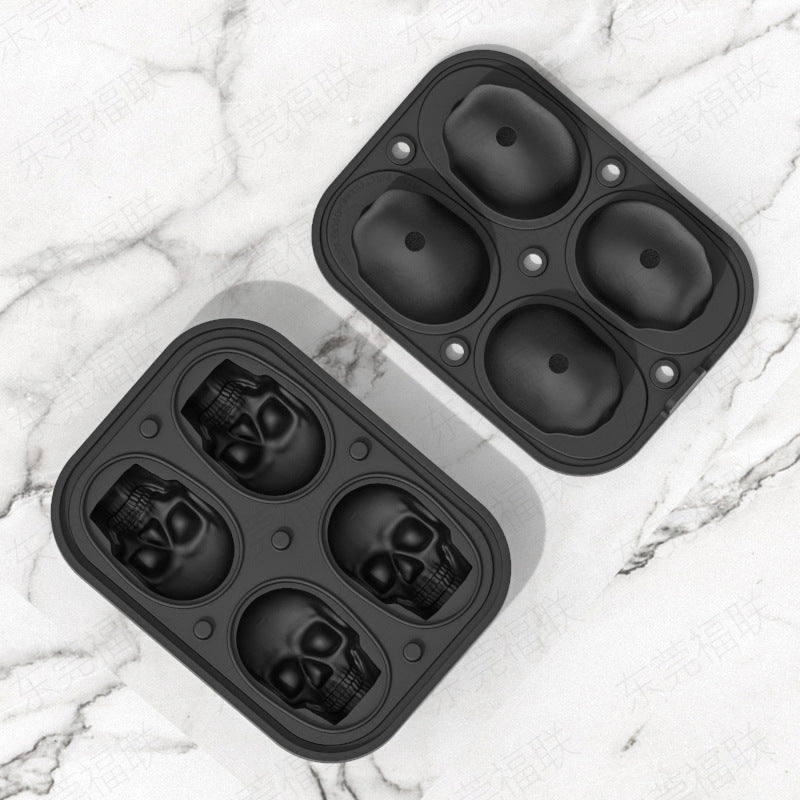 💀 🧊 DIY Silicone Mold Skull Ice Cubes – Food Grade, Slow Melting & Perfect For Whiskey, Cocktails & Halloween Parties 🎃