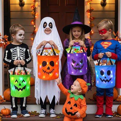 🏆Flash Sale⚡ 50K+ SOLD! Almost Gone-💥Halloween Candy Bucket with LED Lights