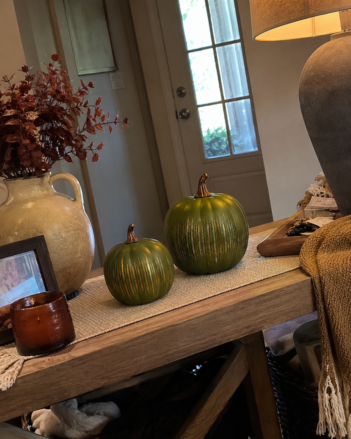 🔥New Arrival❤️ Lighted Starry Night Glass Pumpkin Set