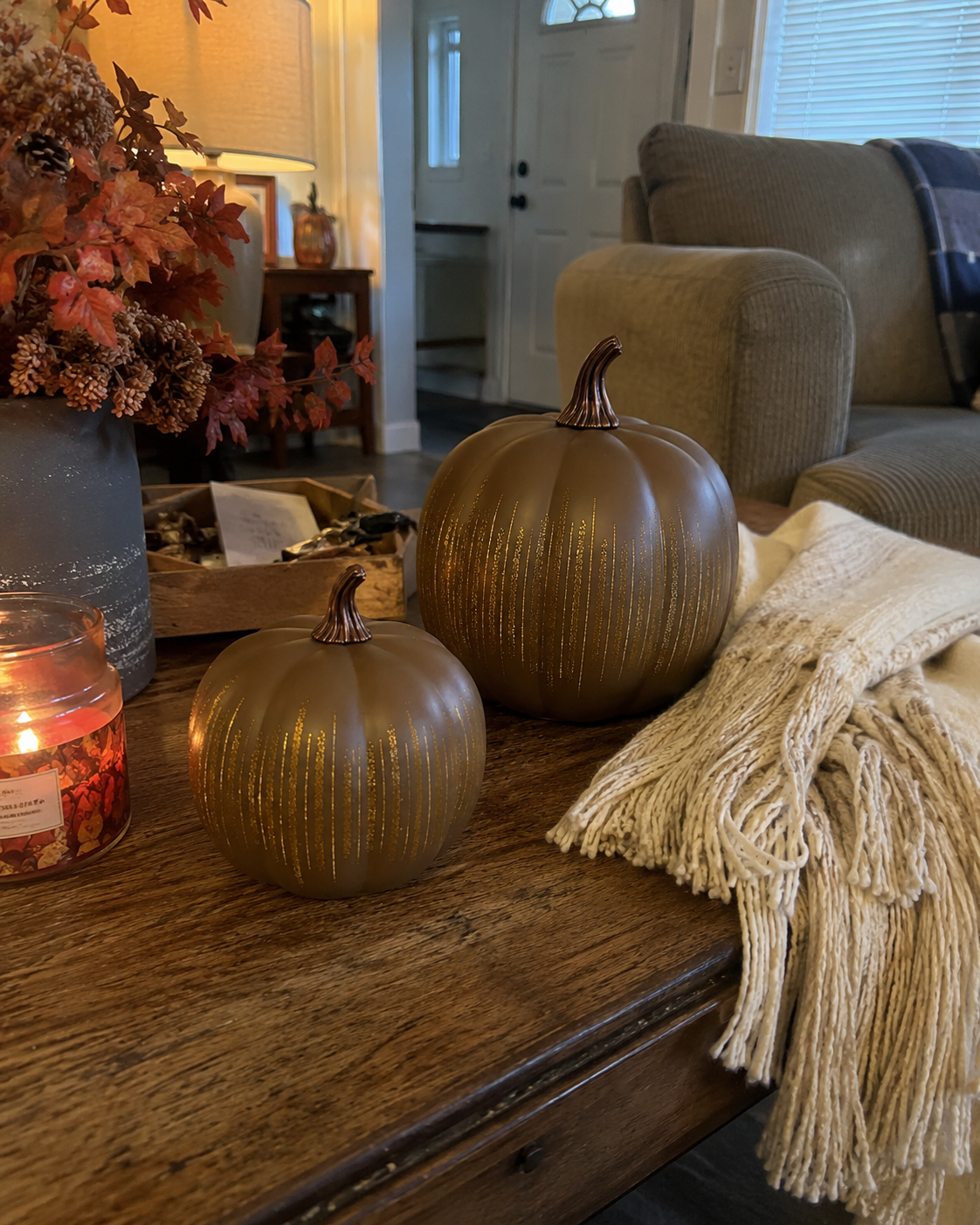 🔥New Arrival❤️ Lighted Starry Night Glass Pumpkin Set