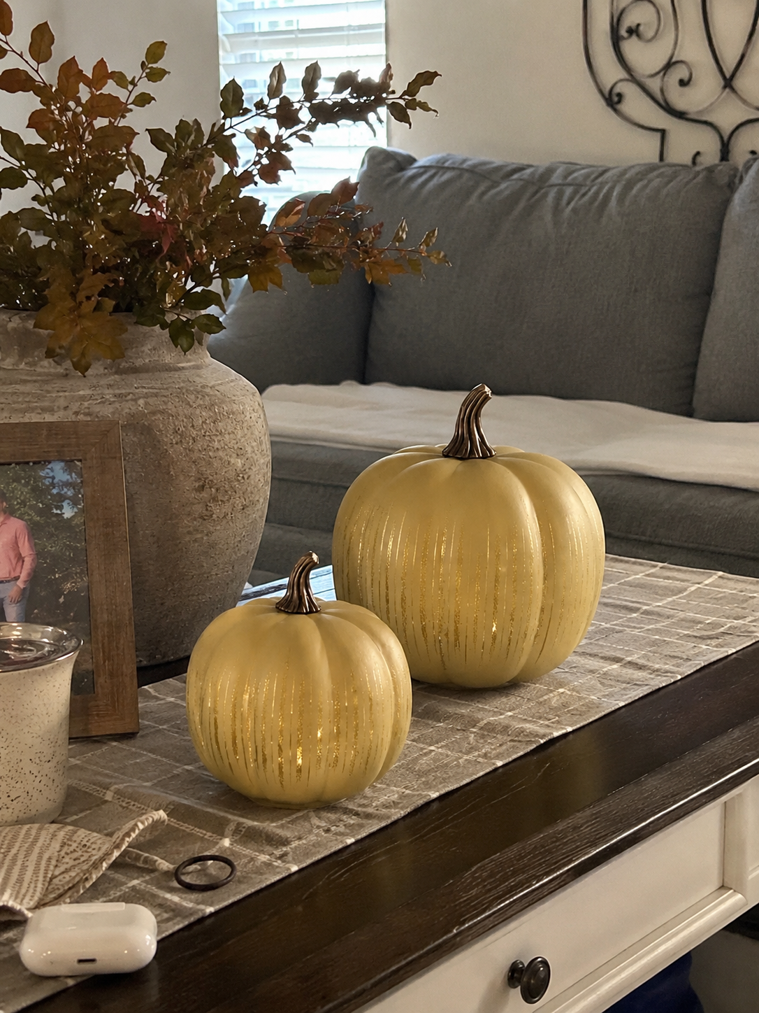 🔥New Arrival❤️ Lighted Starry Night Glass Pumpkin Set
