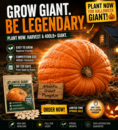 🎃 Grow Your Own Giant Pumpkins – Atlantic Giant Heirloom Seeds
