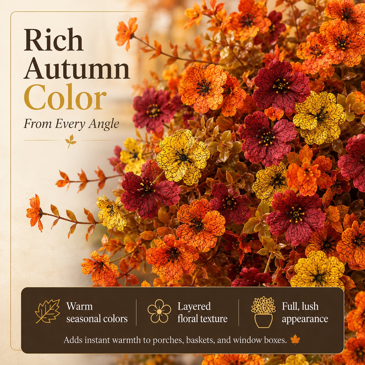 🔥Last Day 50% OFF - 🍂 Fall Porch Faux Flower Bundles