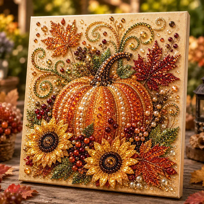🍂🦊 Premium 3D Pearl Autumn Wall Art Kit | Luxury Fall Canvas with Scratch-Resistant Non-Fading Pearl Beads DIY Seasonal Decor ✨