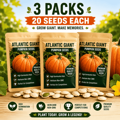 🎃 Grow Your Own Giant Pumpkins – Atlantic Giant Heirloom Seeds