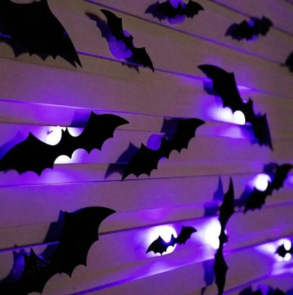 🦇Turn Your Home Into a Halloween Experience-🦇3D Bat Light Design LED Decorations