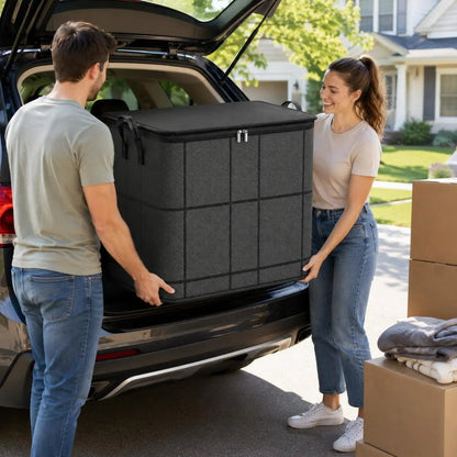 📦 Spacious Zippered Storage Bin – Large Capacity Bag for Quilts, Blankets & Sweaters, Perfect for Moving Day & Closet Organization