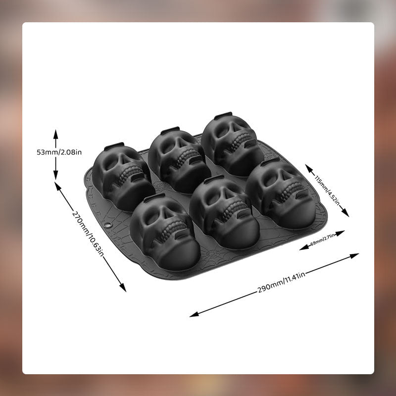 💀 🧊 DIY Silicone Mold Skull Ice Cubes – Food Grade, Slow Melting & Perfect For Whiskey, Cocktails & Halloween Parties 🎃