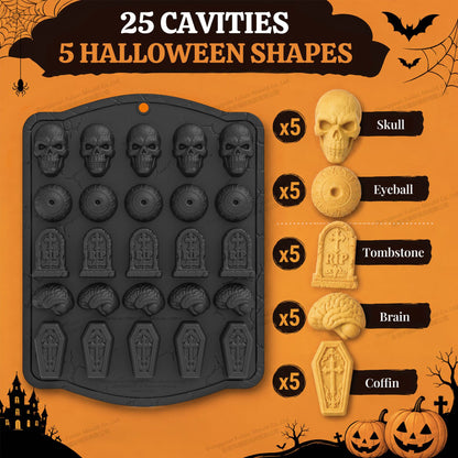 💀 🧊 DIY Silicone Mold Skull Ice Cubes – Food Grade, Slow Melting & Perfect For Whiskey, Cocktails & Halloween Parties 🎃