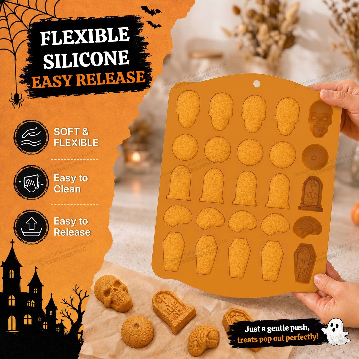 💀 🧊 DIY Silicone Mold Skull Ice Cubes – Food Grade, Slow Melting & Perfect For Whiskey, Cocktails & Halloween Parties 🎃