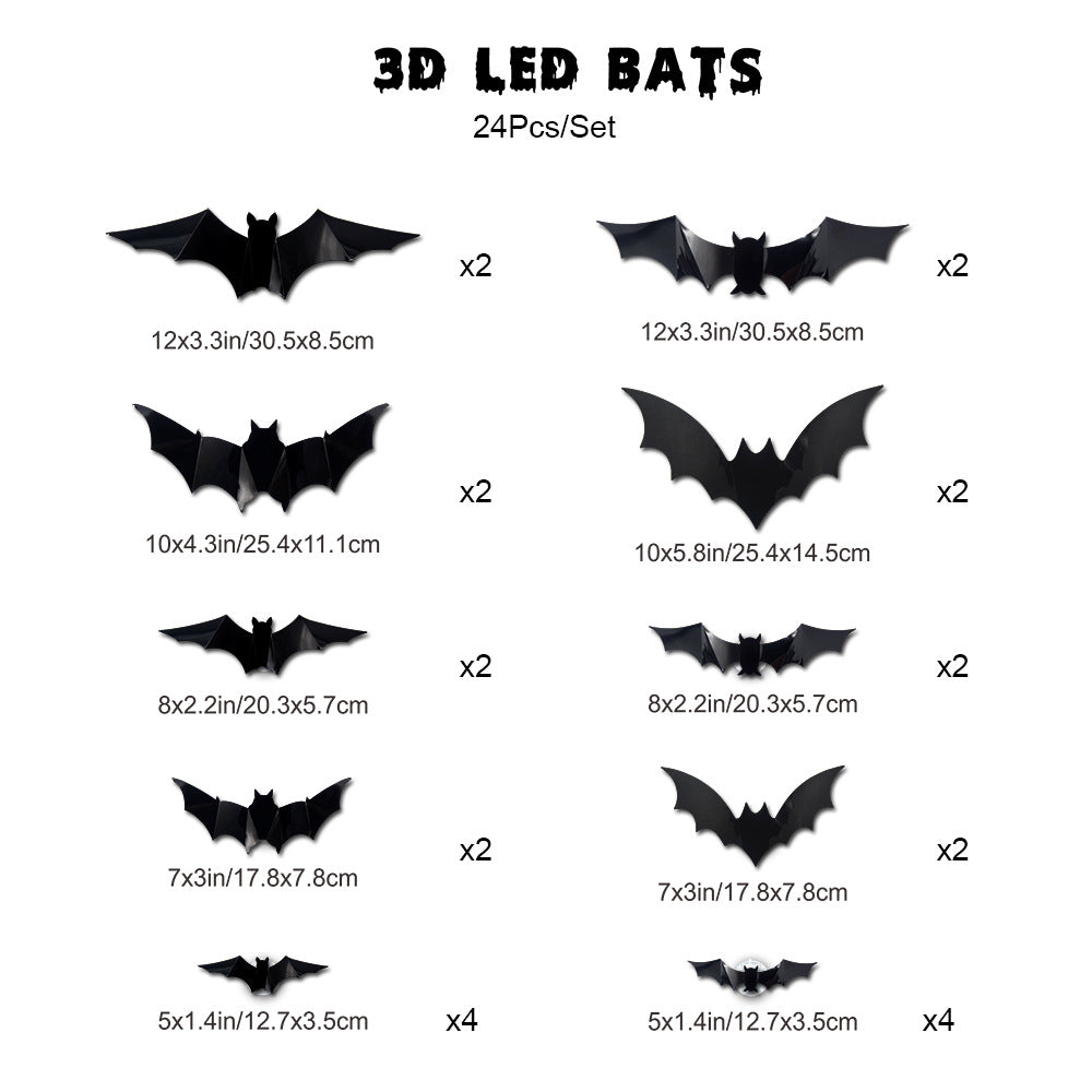 🦇Turn Your Home Into a Halloween Experience-🦇3D Bat Light Design LED Decorations
