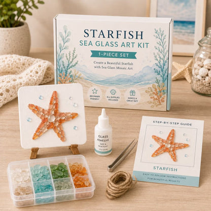 🔥Last Day 50% OFF - 🌊 DIY Sea Glass Mosaic Art Kit – Create Beautiful Ocean-Inspired Artwork with Colorful Glass Pieces, Coastal Home Decor & Creative Handmade Gift