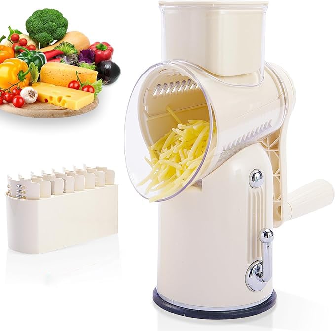 🥗✨ 5 In 1 Food Chopper | Manual Vegetable Cutter for Faster & Easier Meal Preparation