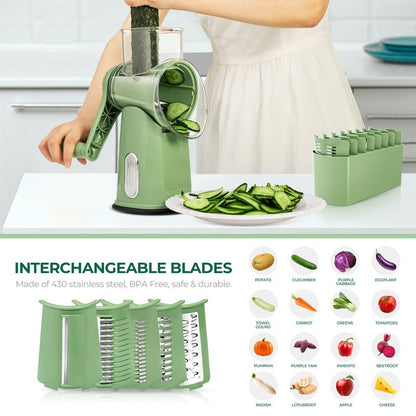 🥗✨ 5 In 1 Food Chopper | Manual Vegetable Cutter for Faster & Easier Meal Preparation