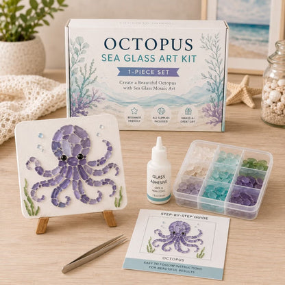 🔥Last Day 50% OFF - 🌊 DIY Sea Glass Mosaic Art Kit – Create Beautiful Ocean-Inspired Artwork with Colorful Glass Pieces, Coastal Home Decor & Creative Handmade Gift