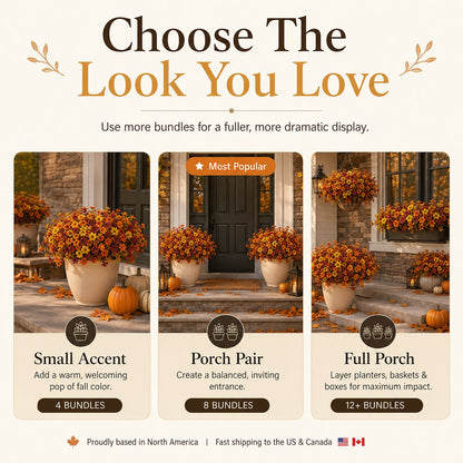 🔥Last Day 50% OFF - 🍂 Fall Porch Faux Flower Bundles
