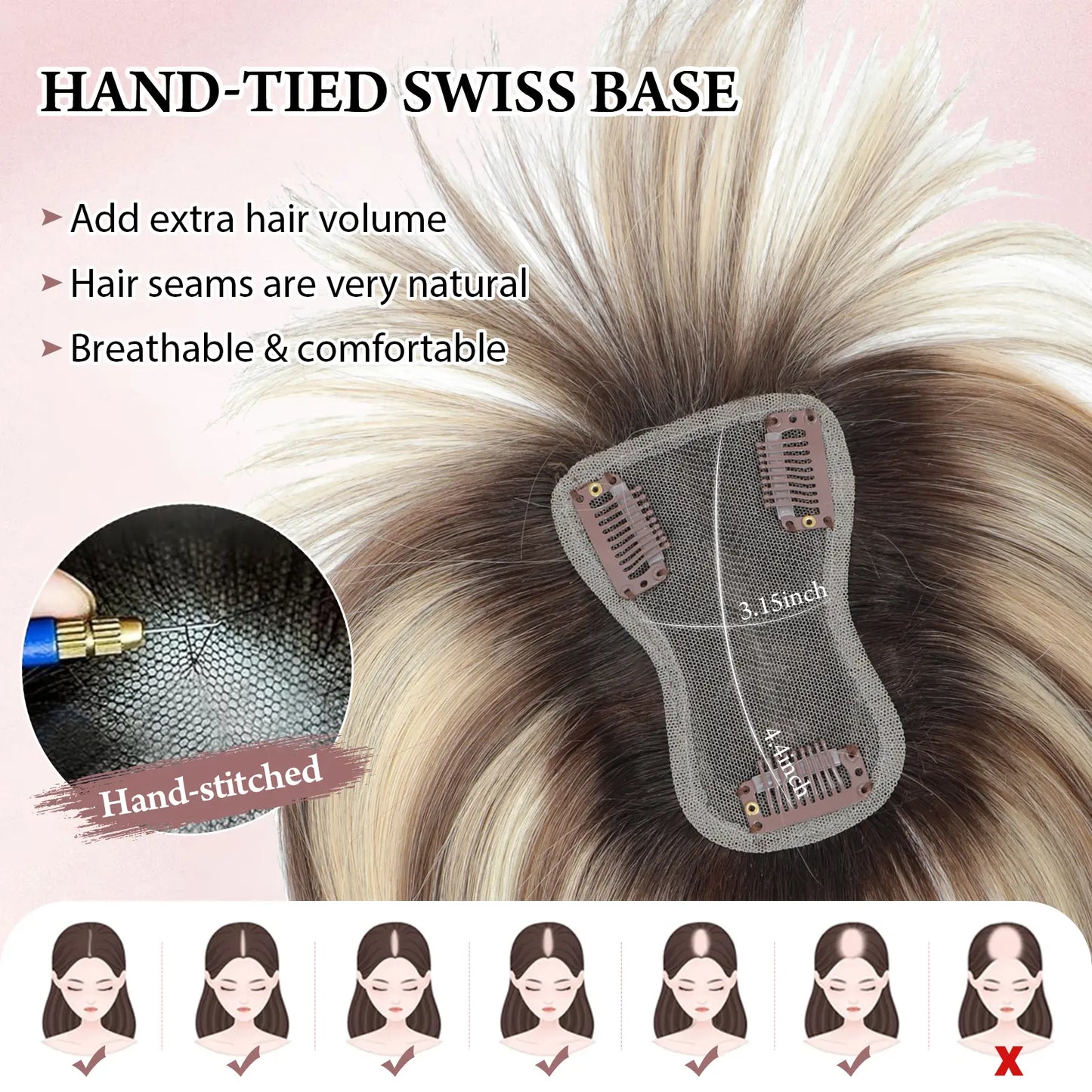 3D Clip-In Bangs Hair Topper for Women – Natural-Looking Volume & Coverage