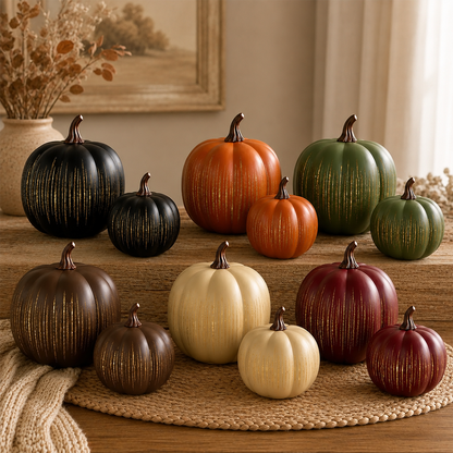🔥New Arrival❤️ Lighted Starry Night Glass Pumpkin Set