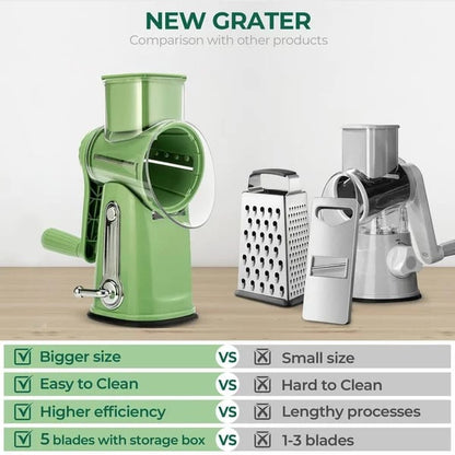 🥗✨ 5 In 1 Food Chopper | Manual Vegetable Cutter for Faster & Easier Meal Preparation