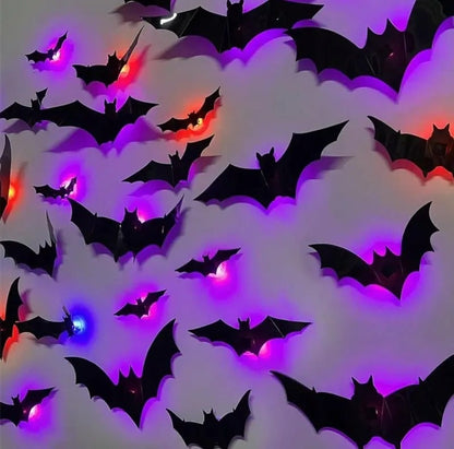 🦇Turn Your Home Into a Halloween Experience-🦇3D Bat Light Design LED Decorations
