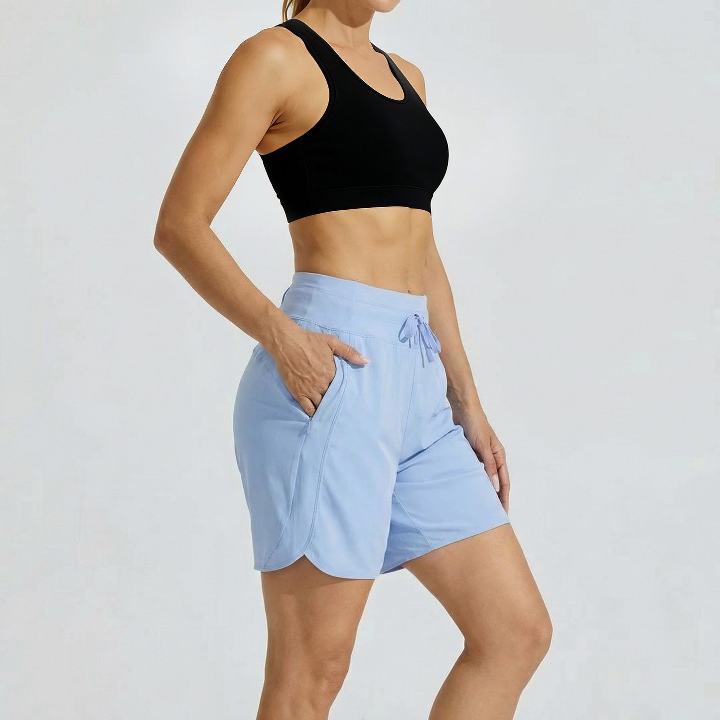 ⏰Hot Sale Women's Active 7 Inseam Athletic Long Running High Wasistband Shorts