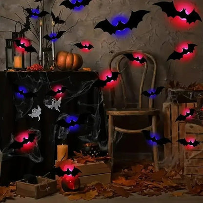 🦇Turn Your Home Into a Halloween Experience-🦇3D Bat Light Design LED Decorations
