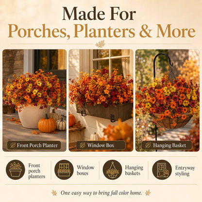 🔥Last Day 50% OFF - 🍂 Fall Porch Faux Flower Bundles
