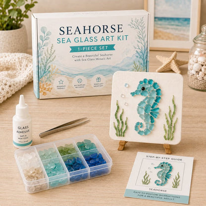 🔥Last Day 50% OFF - 🌊 DIY Sea Glass Mosaic Art Kit – Create Beautiful Ocean-Inspired Artwork with Colorful Glass Pieces, Coastal Home Decor & Creative Handmade Gift