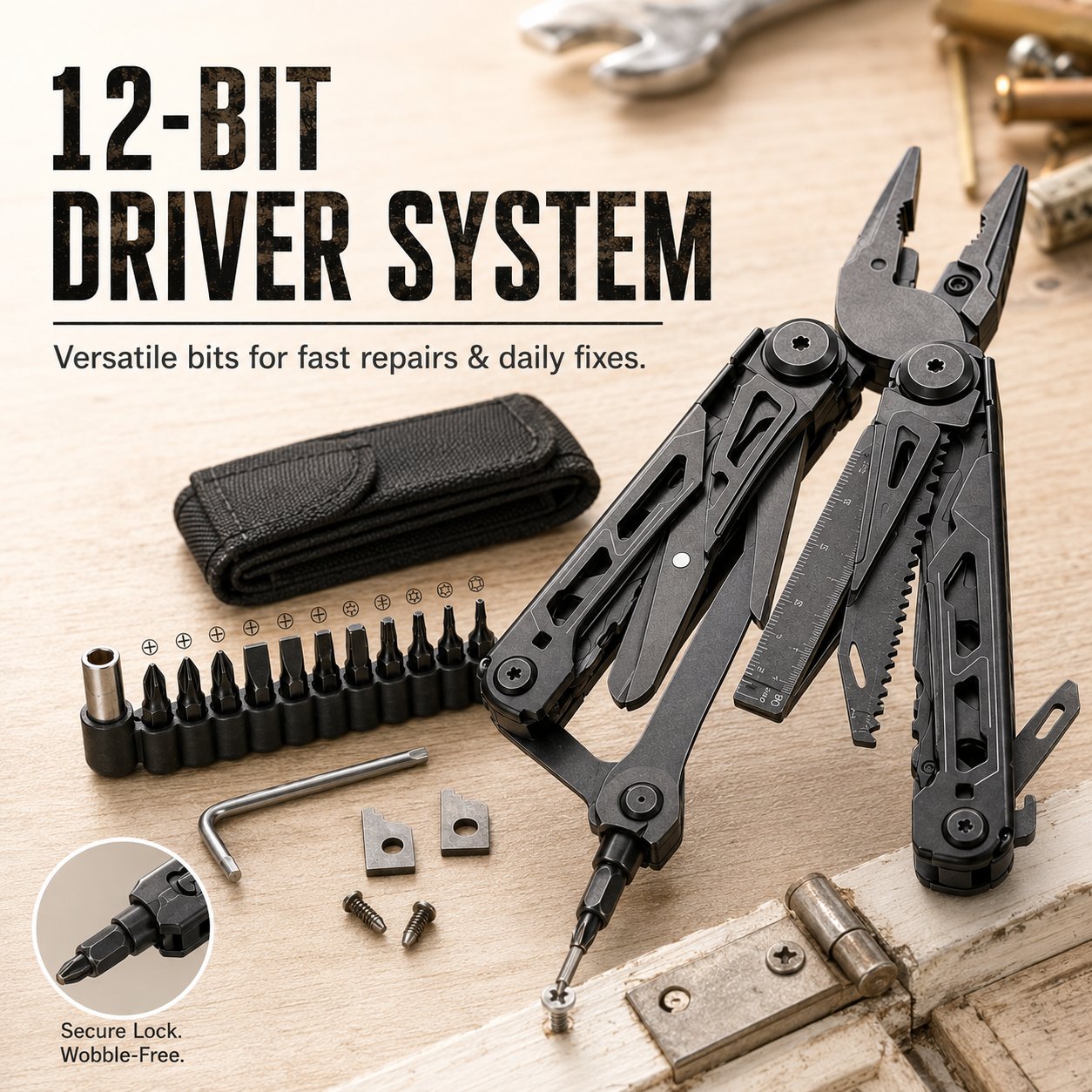 🏕️16‐in‐1 Multi‐Tool Pliers with Full‐Size Folding Scissors