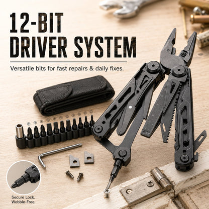 🏕️16‐in‐1 Multi‐Tool Pliers with Full‐Size Folding Scissors