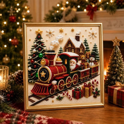 🎄 LAST DAY 49% OFF – Premium 3D Pearl Christmas Diamond Painting Art Kit | Luxury Flocked Canvas with Scratch-Resistant Non-Fading Pearl Beads DIY Holiday Decor 🎅⛄️❄️