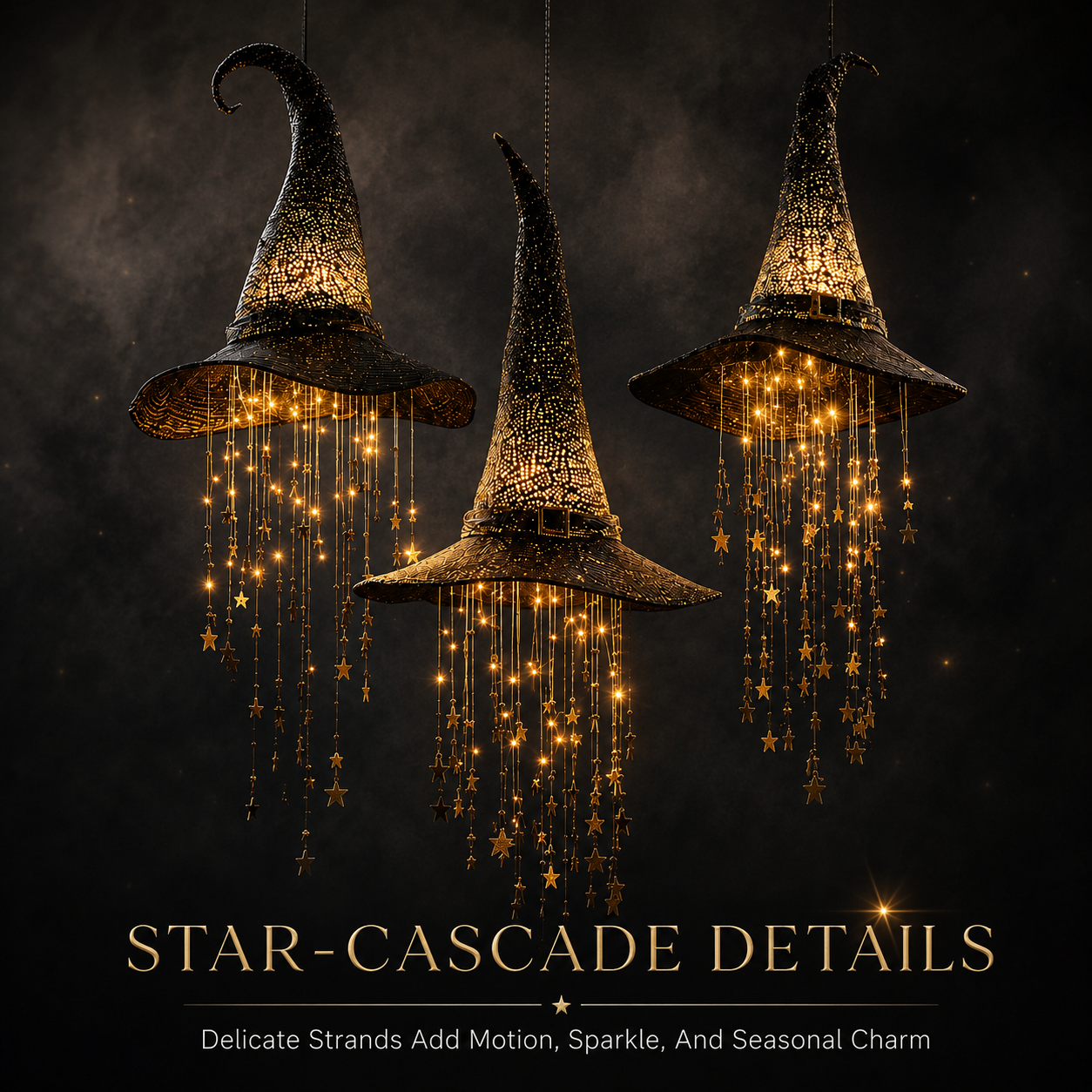 🍂 Lighted Witch Hat Hanging Chime Where Halloween Magic Meets Enchanted Glow