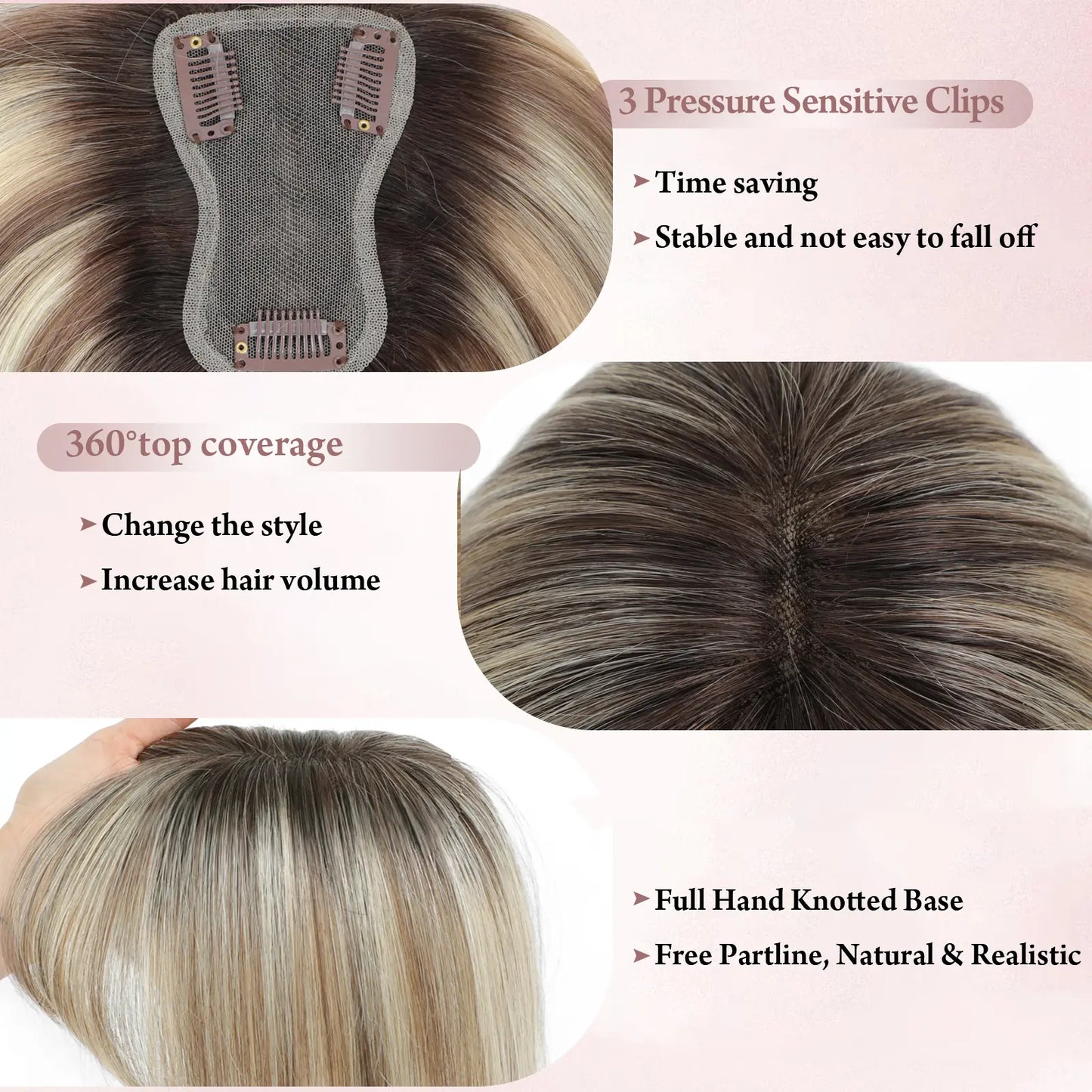 3D Clip-In Bangs Hair Topper for Women – Natural-Looking Volume & Coverage