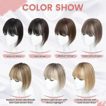 3D Clip-In Bangs Hair Topper for Women – Natural-Looking Volume & Coverage