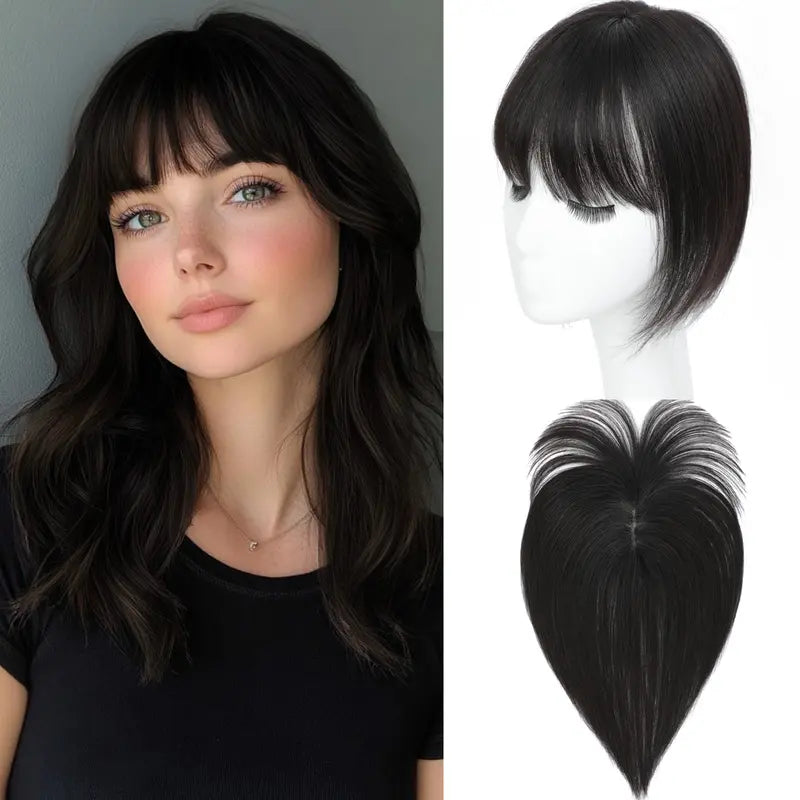 3D Clip-In Bangs Hair Topper for Women – Natural-Looking Volume & Coverage