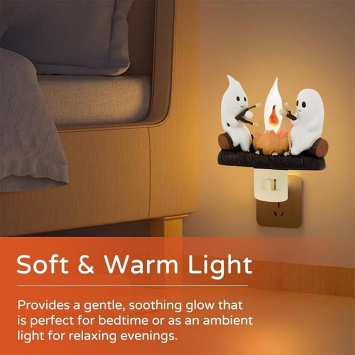 👻Ghost Campfire Flickering Nightlight🔥