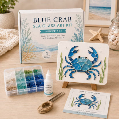 🔥Last Day 50% OFF - 🌊 DIY Sea Glass Mosaic Art Kit – Create Beautiful Ocean-Inspired Artwork with Colorful Glass Pieces, Coastal Home Decor & Creative Handmade Gift