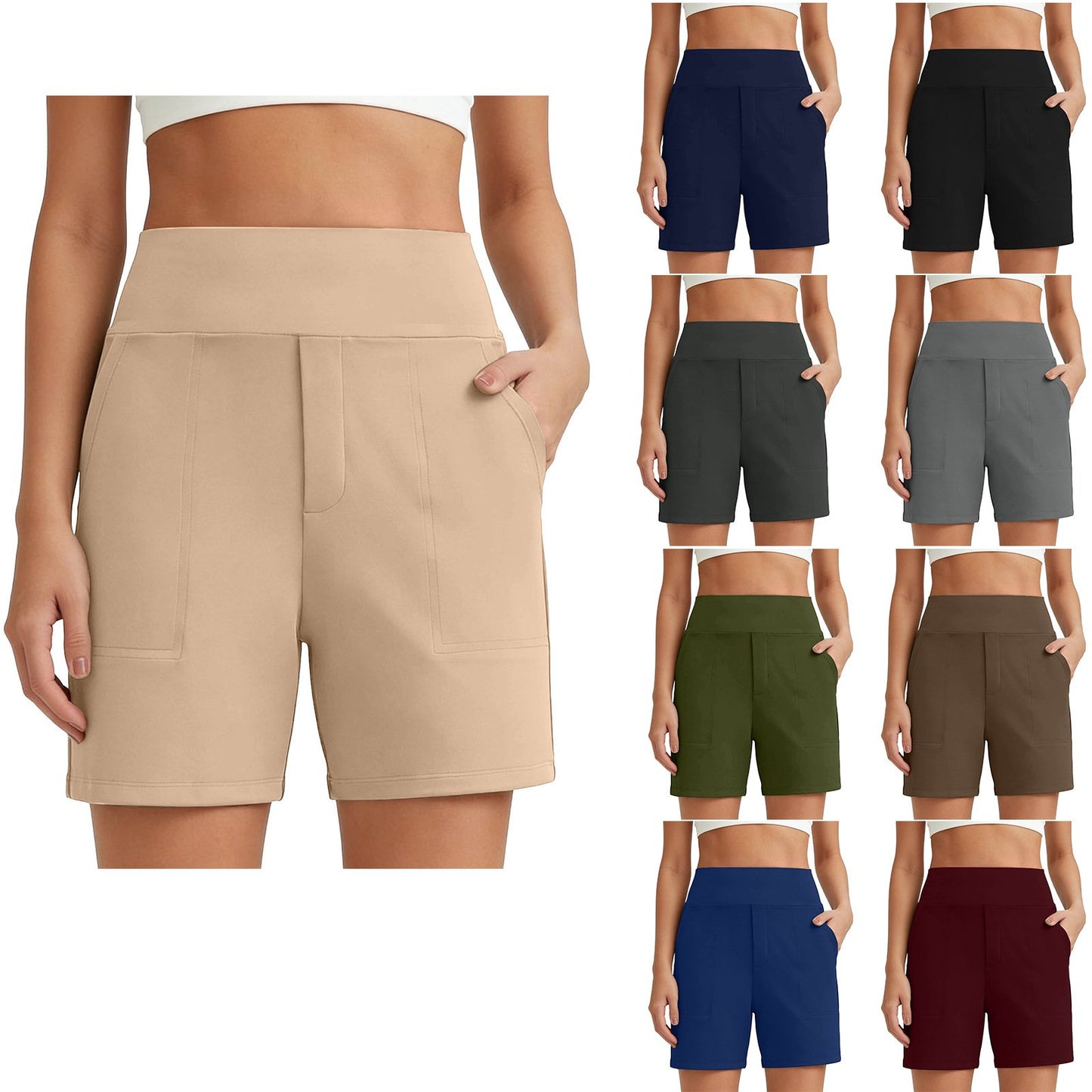 🌓Last Day 49% OFF-High Waisted Yoga Bermuda Shorts | Women Casual Activewear
