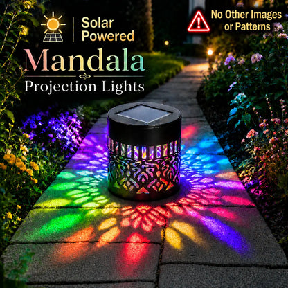 65K+ SOLD!✨Solar Mandala Wall Light | Outdoor Garden Fence Projector Lamp 🪐🌌