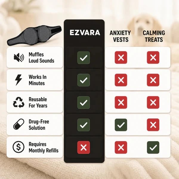 🐶 Sound-Dampening Dog Ear Wrap for Loud Noises & Calming Comfort