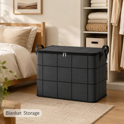 📦 Spacious Zippered Storage Bin – Large Capacity Bag for Quilts, Blankets & Sweaters, Perfect for Moving Day & Closet Organization