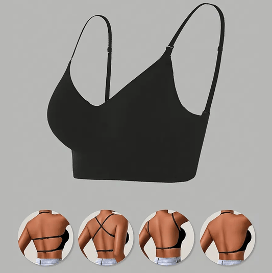 🌓Last Day 49% OFF-🔥Women's Solid Color Wireless Backless Bra
