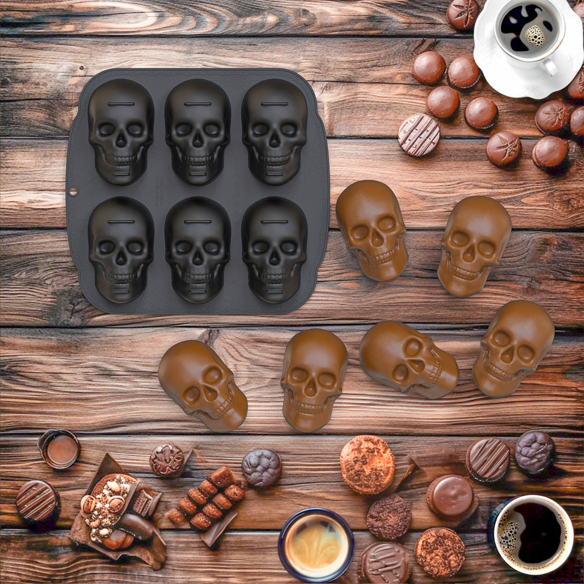 💀 🧊 DIY Silicone Mold Skull Ice Cubes – Food Grade, Slow Melting & Perfect For Whiskey, Cocktails & Halloween Parties 🎃