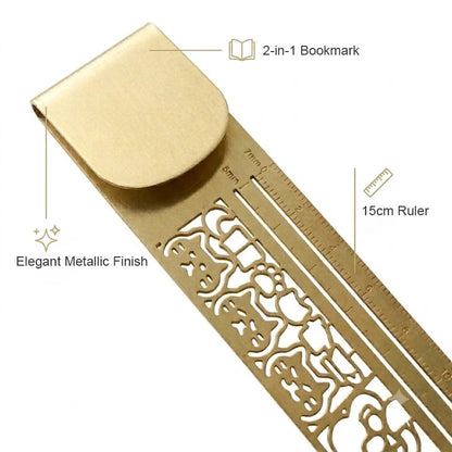 🐱Best Christmas Gift✨ Cat Lover’s 2-in-1 Metal Bookmark Ruler