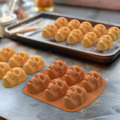 💀 🧊 DIY Silicone Mold Skull Ice Cubes – Food Grade, Slow Melting & Perfect For Whiskey, Cocktails & Halloween Parties 🎃