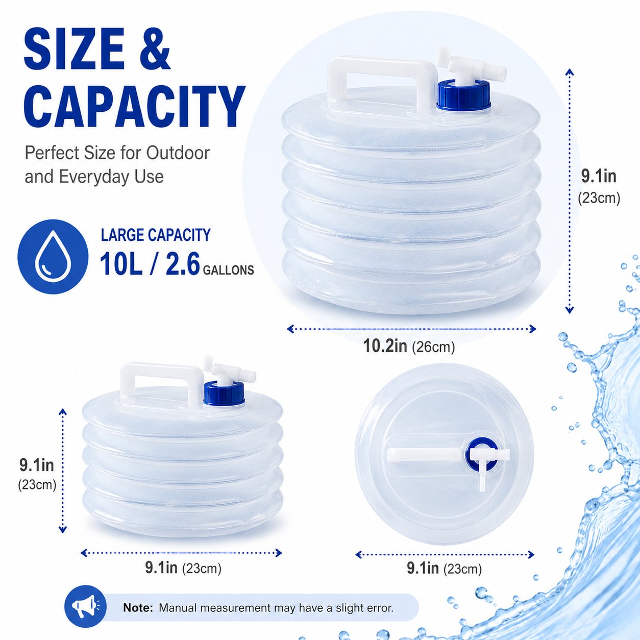 Collapsible Portable Water Container