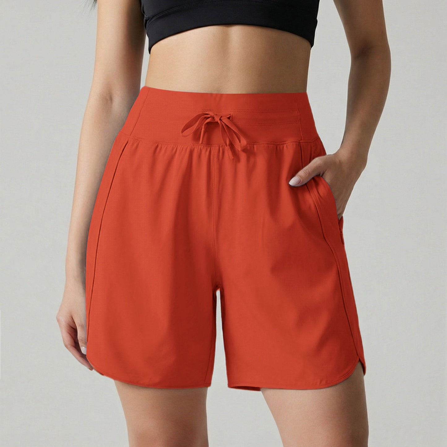 ⏰Hot Sale Women's Active 7 Inseam Athletic Long Running High Wasistband Shorts